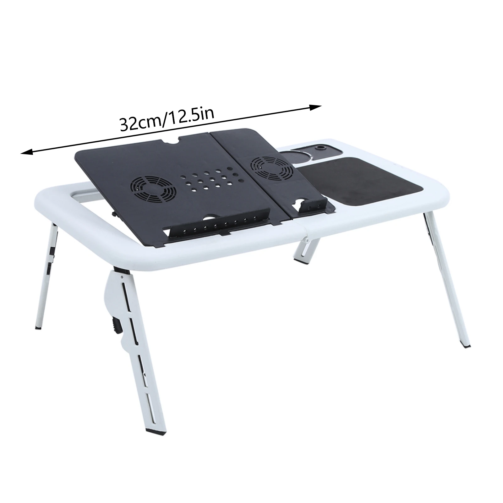 Adjustable Laptop Desk Lightweight Foldable Laptop Desk for Notebook PC Folding Car Bed Sofa Desk Stand Table Tray with Cool Fan