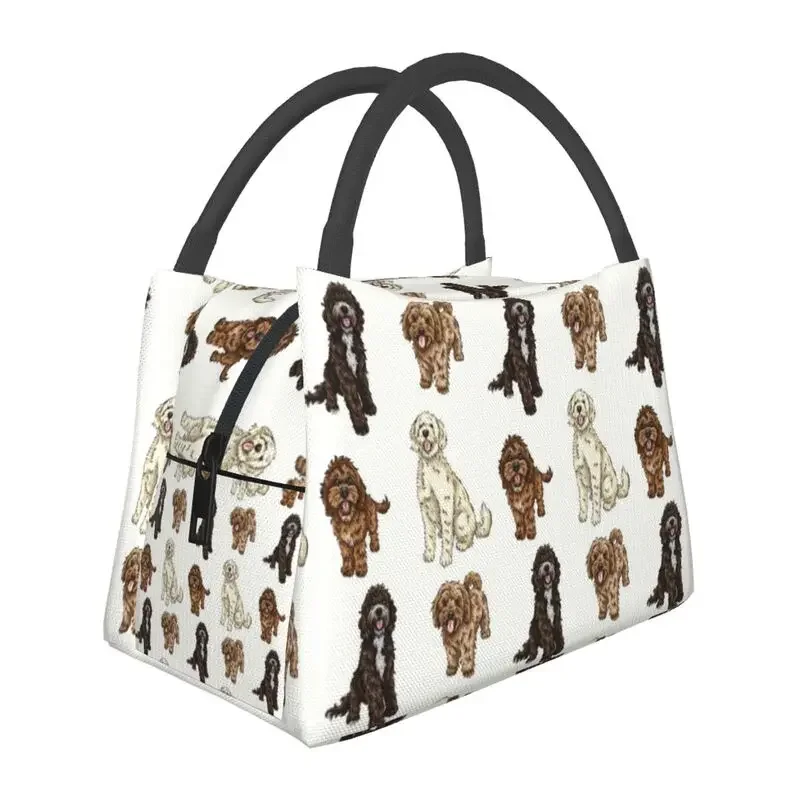 

Poodle Cross Collection Insulated Lunch Bag for Outdoor Picnic Labradoodle Sproodle Leakproof Thermal Cooler Lunch Box Women