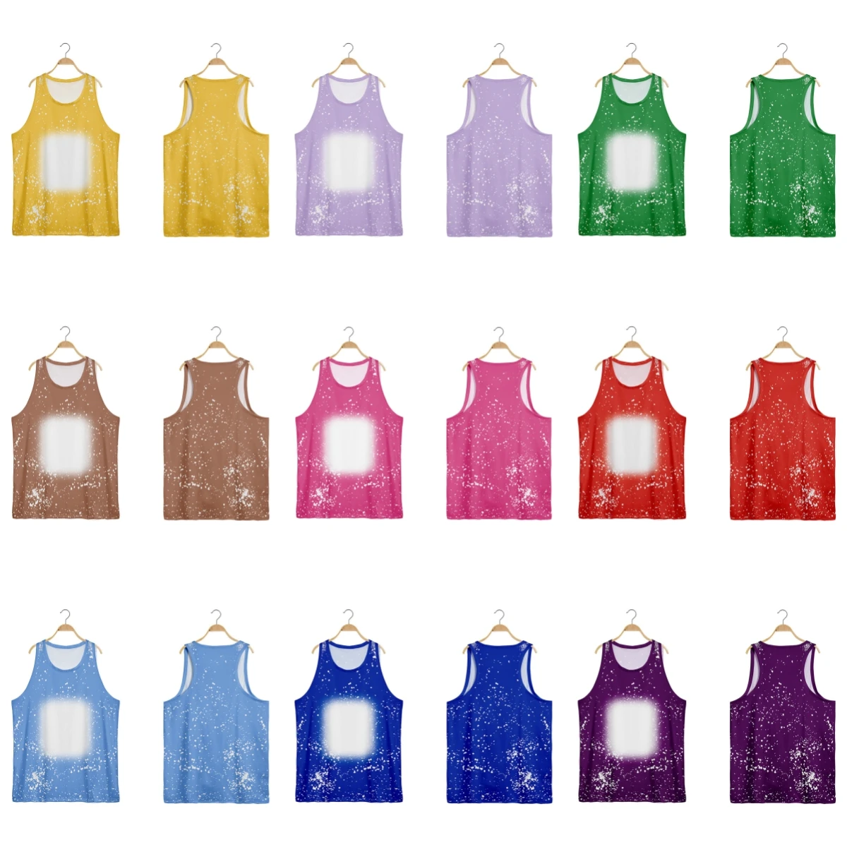 Heat Sublimation Blank Polyester Sleeveless Summer T-Shirts Vest Cool Tops Gym Sport Child Girl For Printed Multicolor Clothes