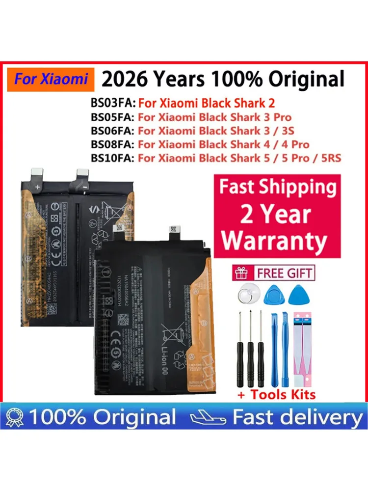 Wysokiej jakości bateria BS03FA BS05FA BS08FA BS10FA BS06FA do telefonu Xiaomi Black Shark BlackShark 2 3 3S 4 4S 5 Pro 5RS — zdjęcie produktu 7