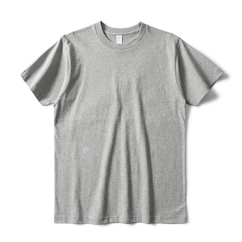 حجم كبير القطن الخالص كامل اللون قصيرة الأكمام تي شيرت بلون سميكة فضفاضة عادية تنوعا قاع قميص أعلى الرجال النساء #4