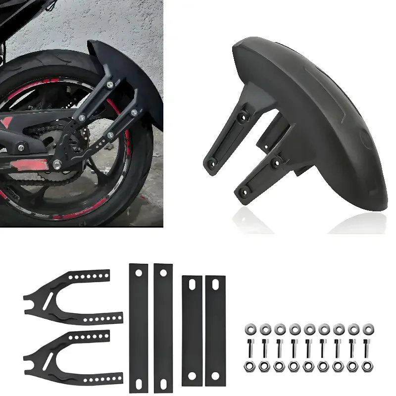 1 Set Motorcycle Rear Fender With Metal Base Kits 90-150mm Splash-Proof Mudguard Cover Motorcycle Accessories