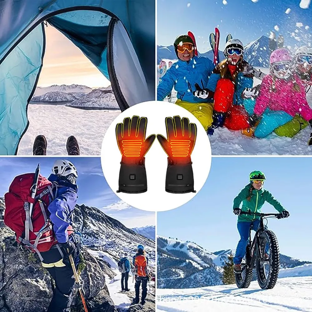 

Waterproof Battery Heated Winter Gloves Lined with Electric Heated Ski and Fishing Bike Motorcycle Gloves