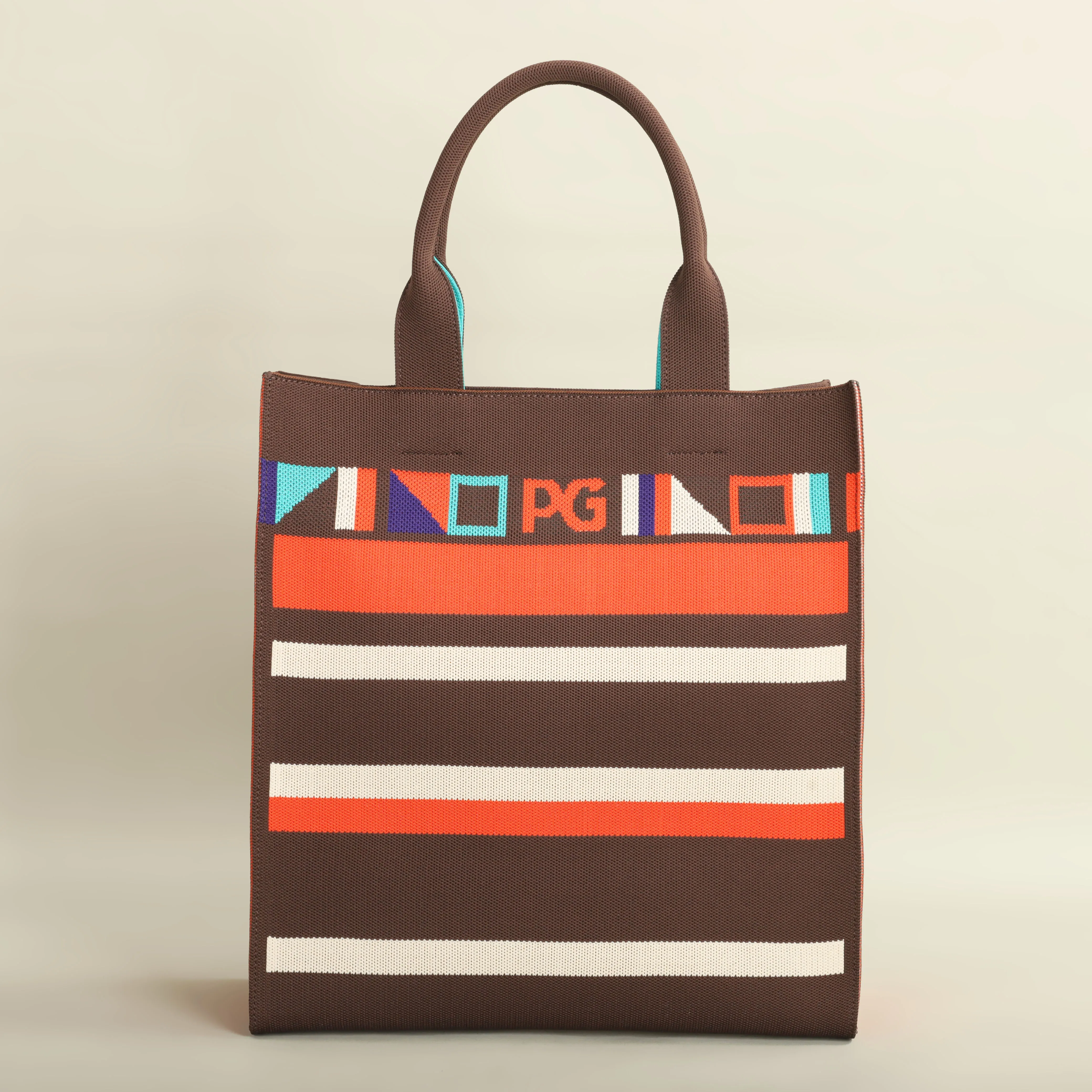 PG PATSY GARIS Unique style design shopping colorful striped handbag fashion shoulder bag