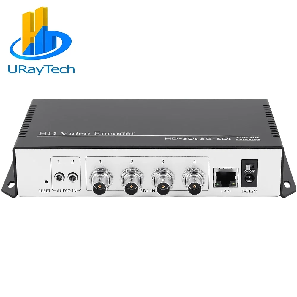 H.264 AVC 4 in 1 Trasmettitore codificatore video per trasmissione in streaming live SDI per Wowza Facebook YouTube RTMP SRT