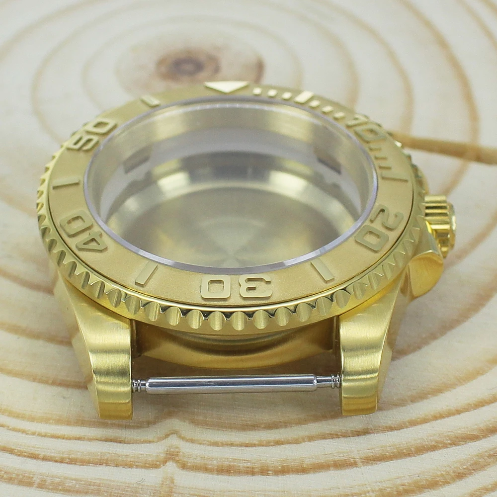 40mm NH35 Yacht Design Style watch Gold case Waterproof Sapphire Crystal for NH35 NH36 NH34 8205 2824 Movt 316L Assembling Parts