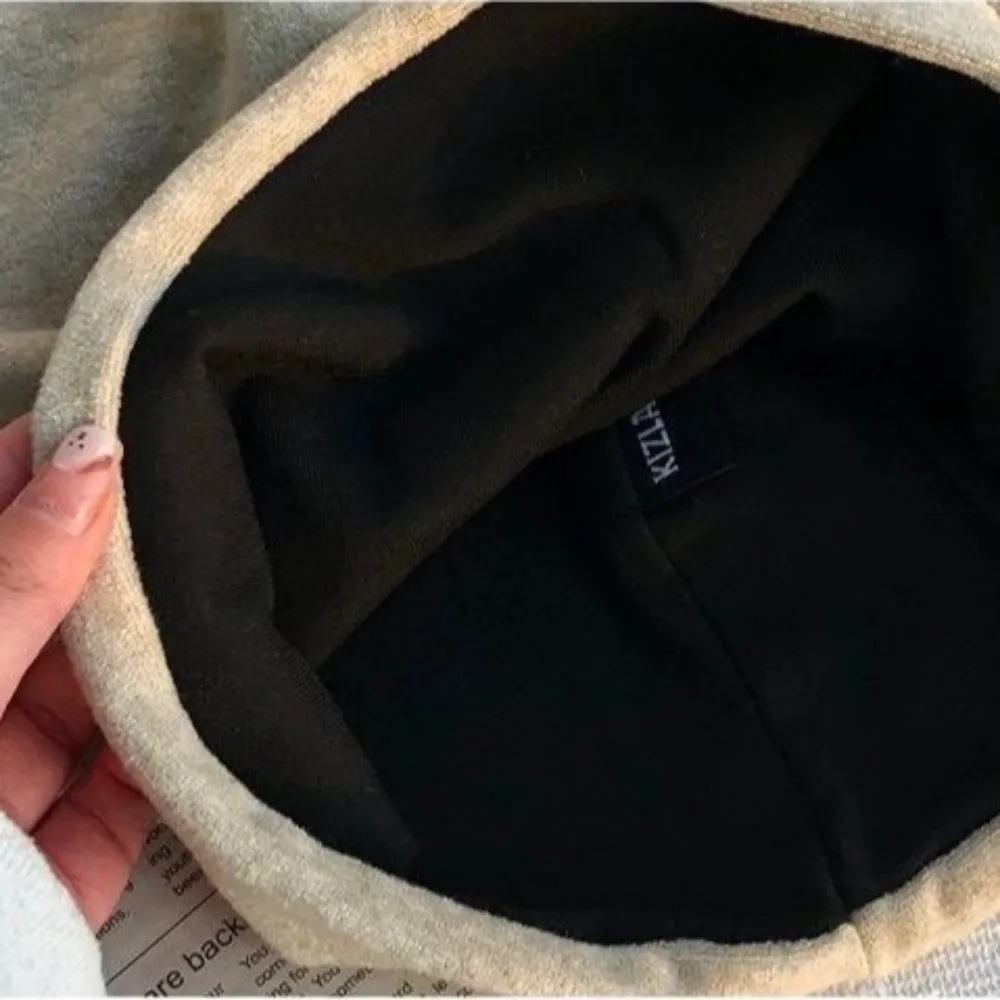 قبعة كاجوال دافئة للخريف والشتاء، قبعة صغيرة ناعمة ذات حافة قصيرة سميكة مقاومة للرياح لحماية الأذن في الهواء الطلق #4