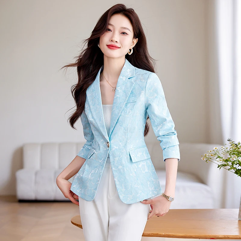 Alyssa Elegant Long-Sleeved Suit Jacket for Professional Business Women Fashionable High-Quality Spring 2026 Clothing