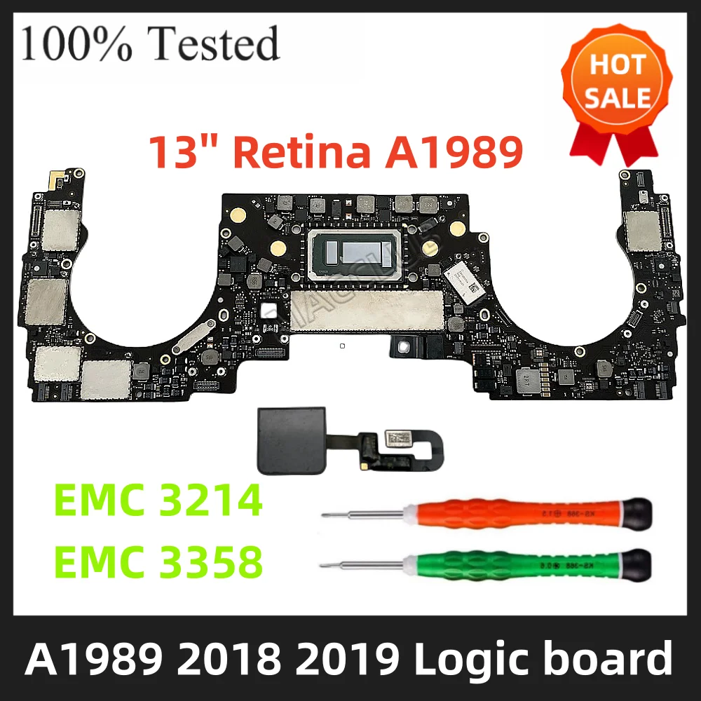 Placa base A1989 para MacBook Pro A1989 13,3 2,3G 2,4G 2,7 16gb 8gb 512gb 1tb 820-00850-A EMC 3214 3558 placa lógica