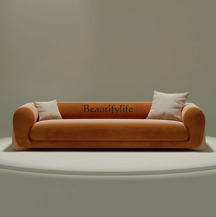 Cream Style Beauty Salon Sofa Reception Simple Modern Clothing Store Light Luxury Straight Row