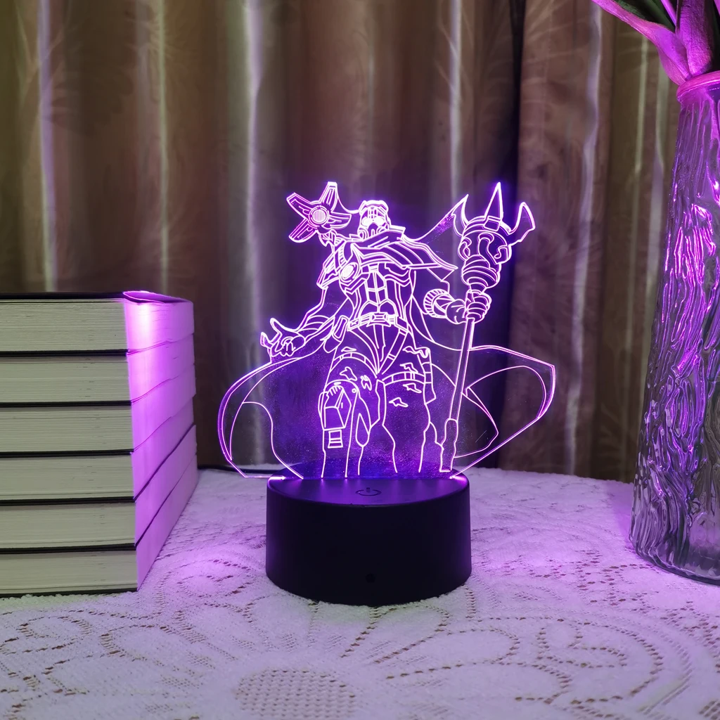 New LOL League Of Legends Viktor 3D Led Night Light For Kid Home Bedroom Colorful Deco Christmas Game Figure Lamp Master Yi Gift