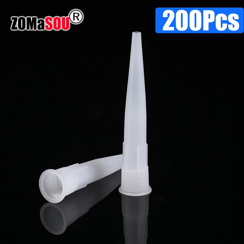 5-200pcs Caulk Nozzles Glass Nozzles Plastic Glass Gun Nozzles Sealant Silicone Caulking Tips Mouth Caps Home Construction Tools