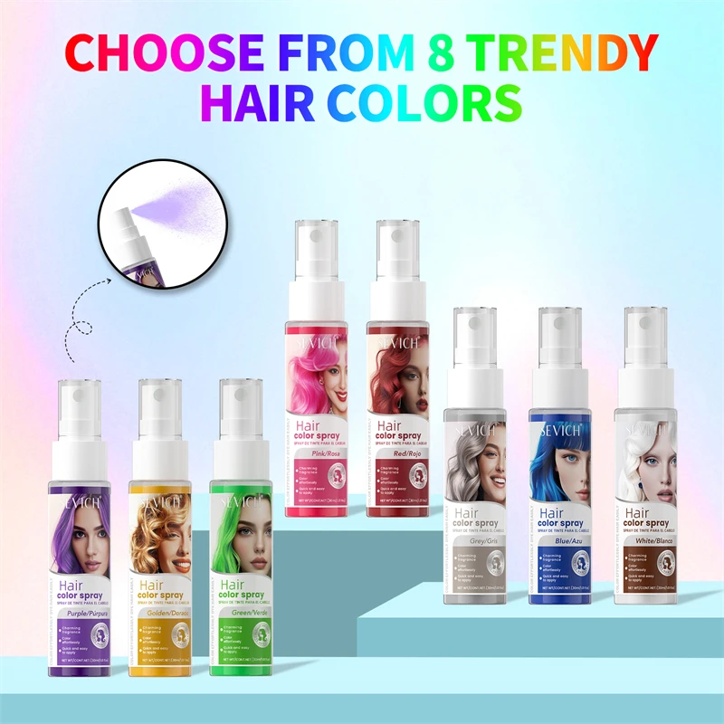 بخاخ صبغة شعر يدوم طويلاً، صبغ - مراجعة Hair Spray Color وسعره