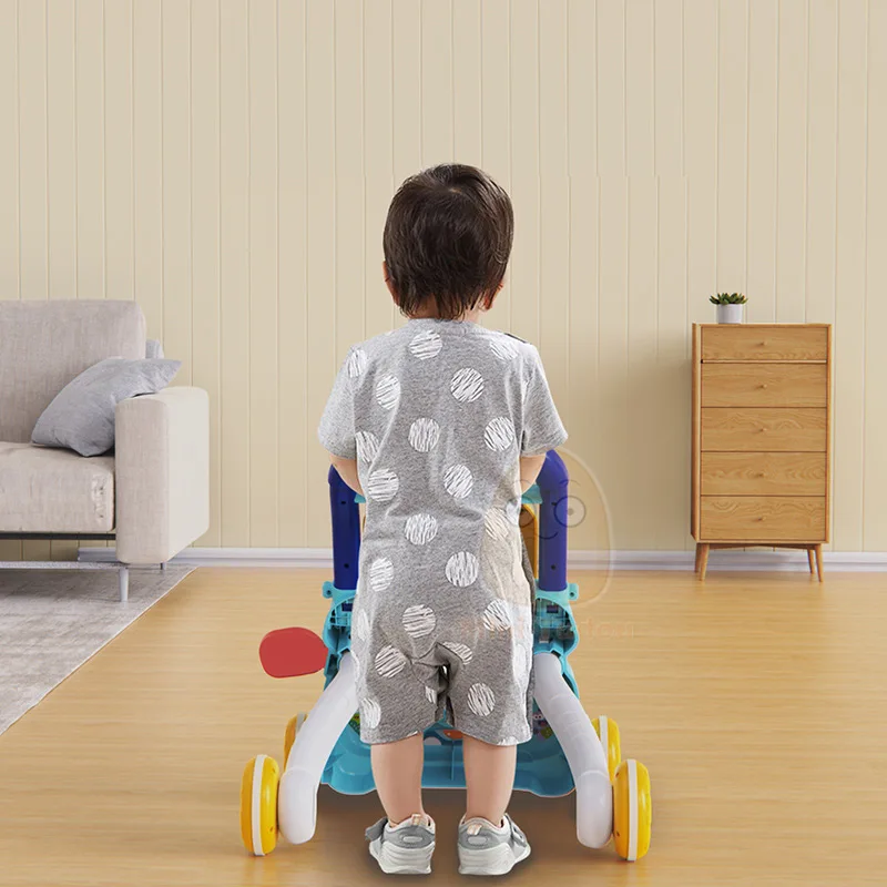 Baby Walker Toy Early Educational Learning Walking Pushing Wheel Activity Musical Drag Car For Infant 0 12 Months Boy GirlGift