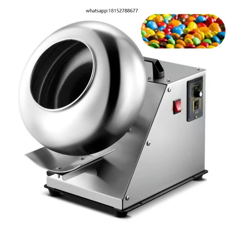 304 Food Grade Stainless Steel Electric Semi-Automatic Chocolate Nuts Candies Coating Polishing Machine Wood Case Packaging