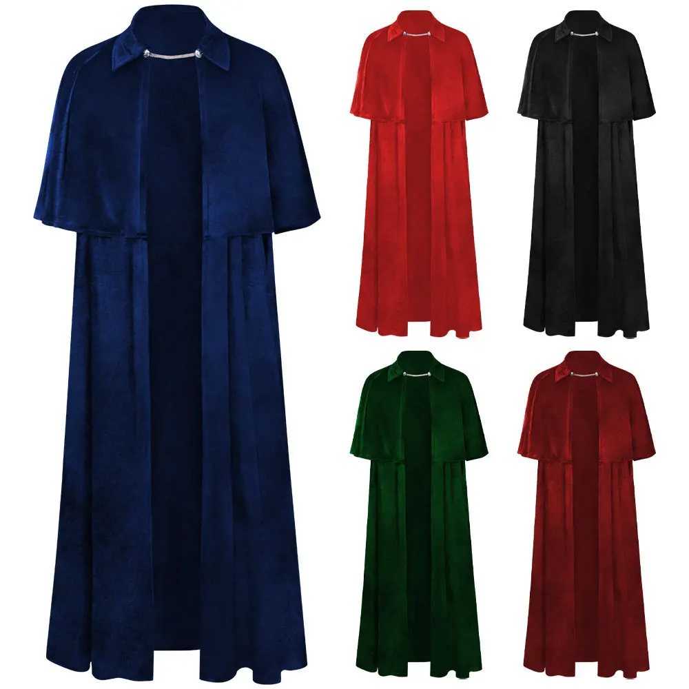 

Velvet Cosplay Cape loween Death God Role-plang Robe Women's Traditional Costume Stage Performance Outerwear