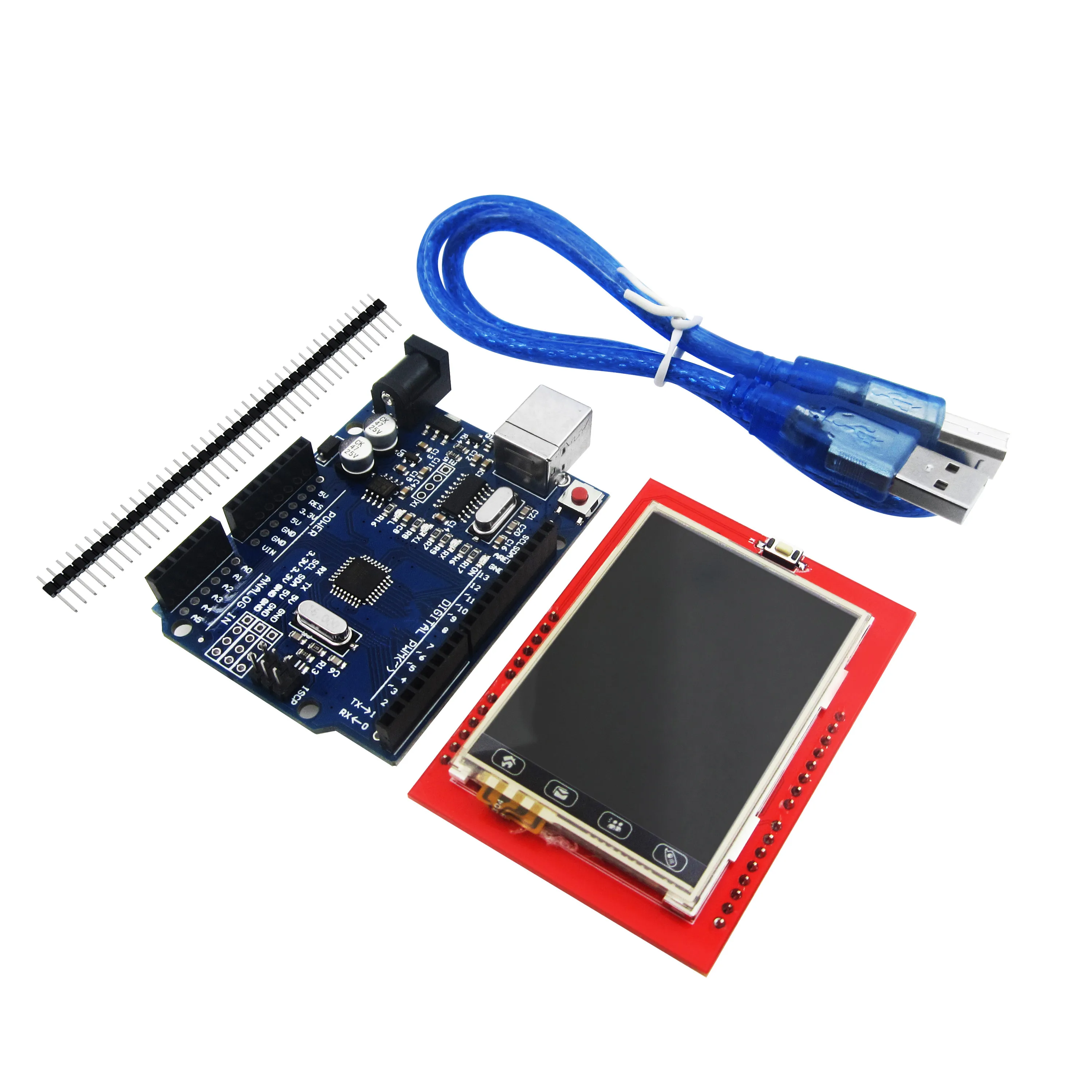 1pcs UNO R3 MEGA328P + 1pcs 2.4 Inch TFT Touch LCD Screen Module