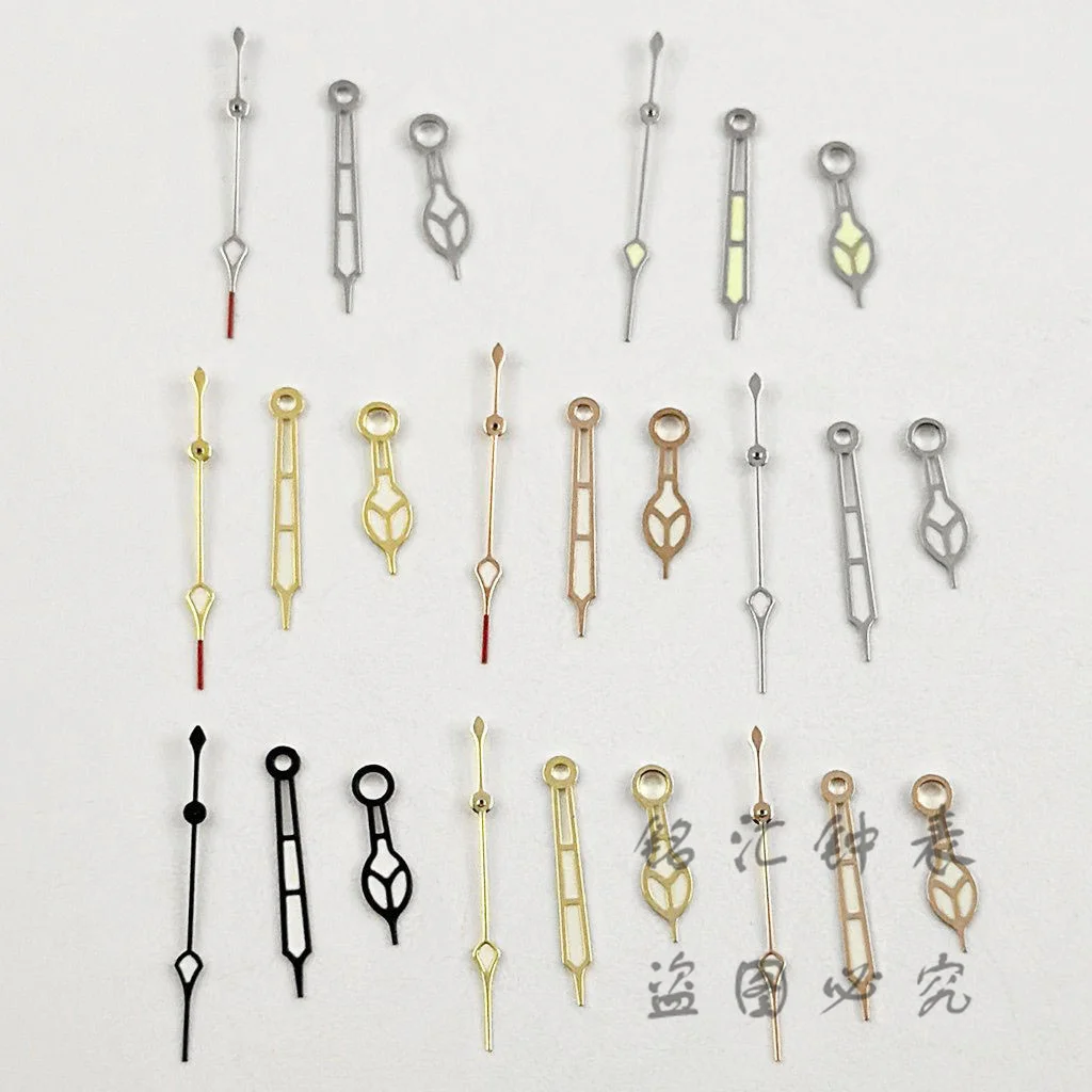 NH35 Silver Gold Black Rose Gold Hands Green Luminous Fit NH35/NH36/4R/7S Movement Replacement Parts Watches Pointers