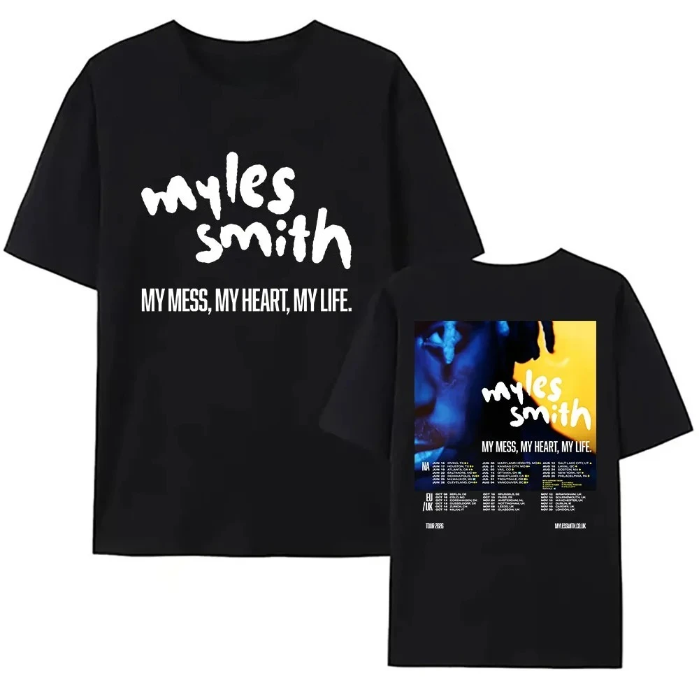 Cotton Soft Women Men Tshirt Graphic Clothing My Mess, My Heart, My Life Tour 2026 Tees Myles Smith Design Graphic Merch T-shirt