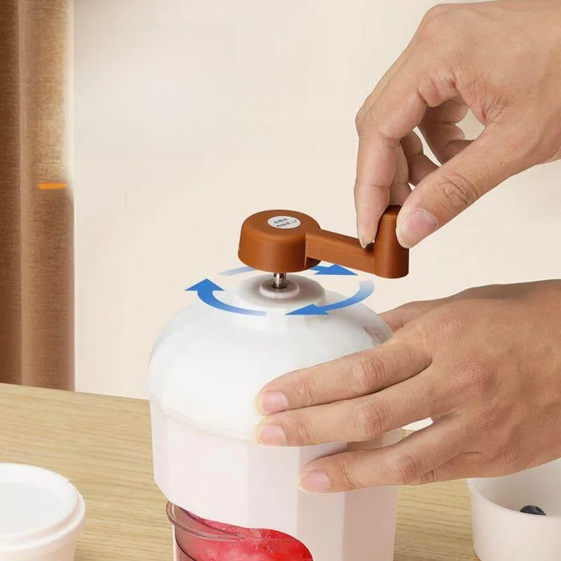 Manual Hand Cranked Ice Shaver Small Portable Ice Maker for Home Use Kitchen Cooking Tools Non- Ice Shaving Machine