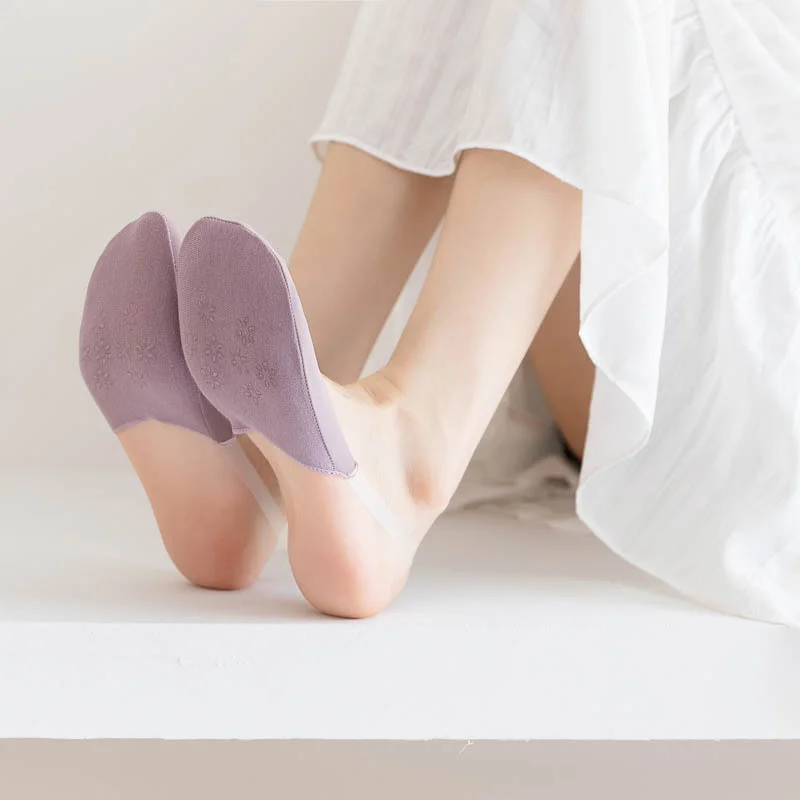 5 Paia/set Calzini Estivi Bassi Da Donna, Traspiranti, Comodi E