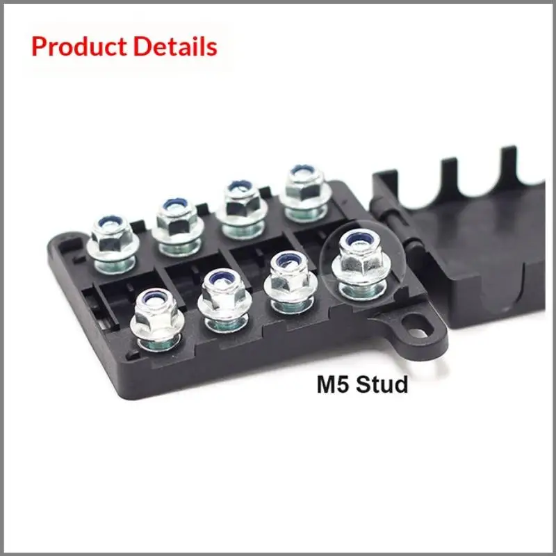 Midi ANL 4 Way Fuse Block Heavy Duty 4 Circuit Holder With Cover For Automotive Boat Camper Distribution