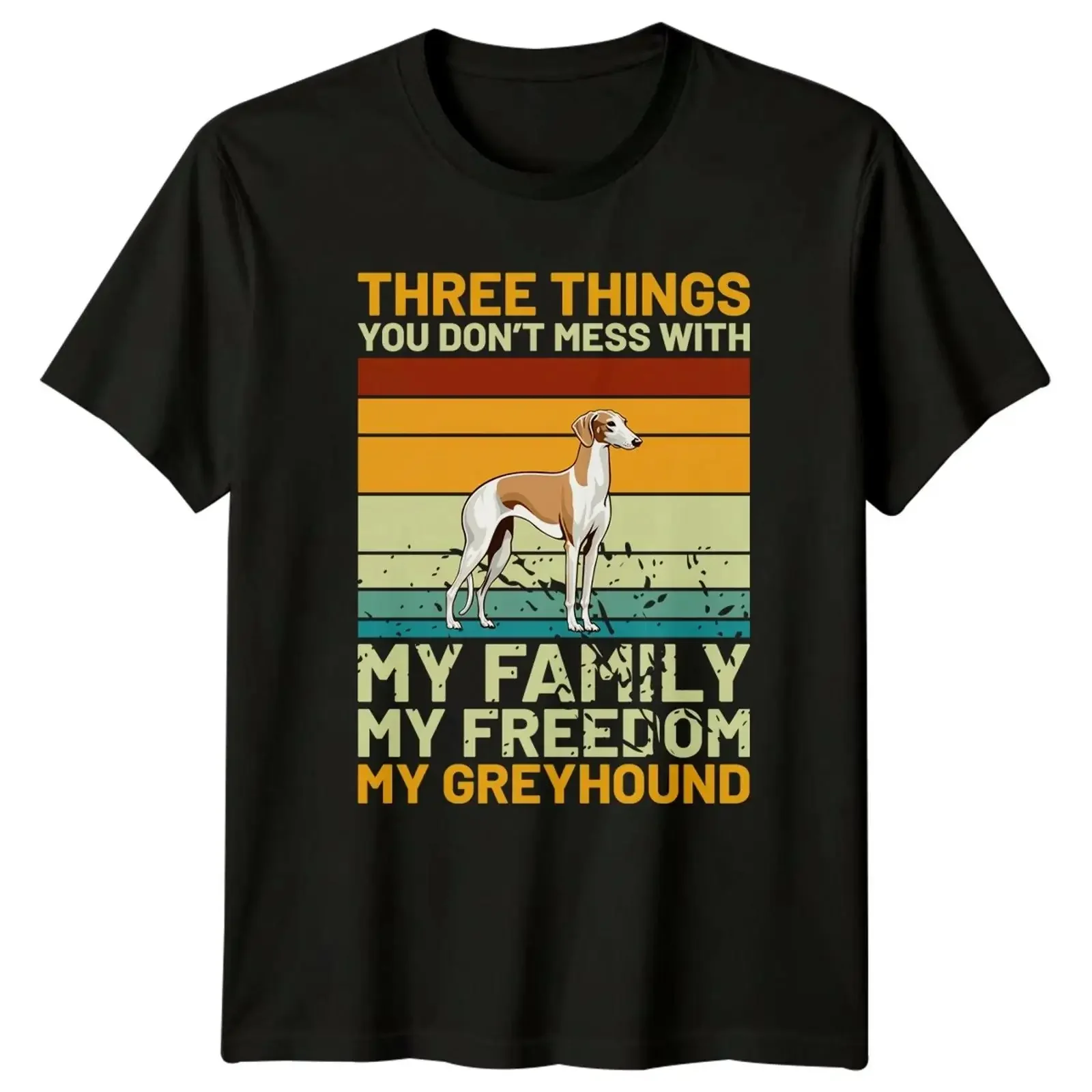 Three Things You Don't Mess T Shirt Windhundbesitzer Hunderasse Geschenk vintage Washed Casual fashion Stretched Stylish