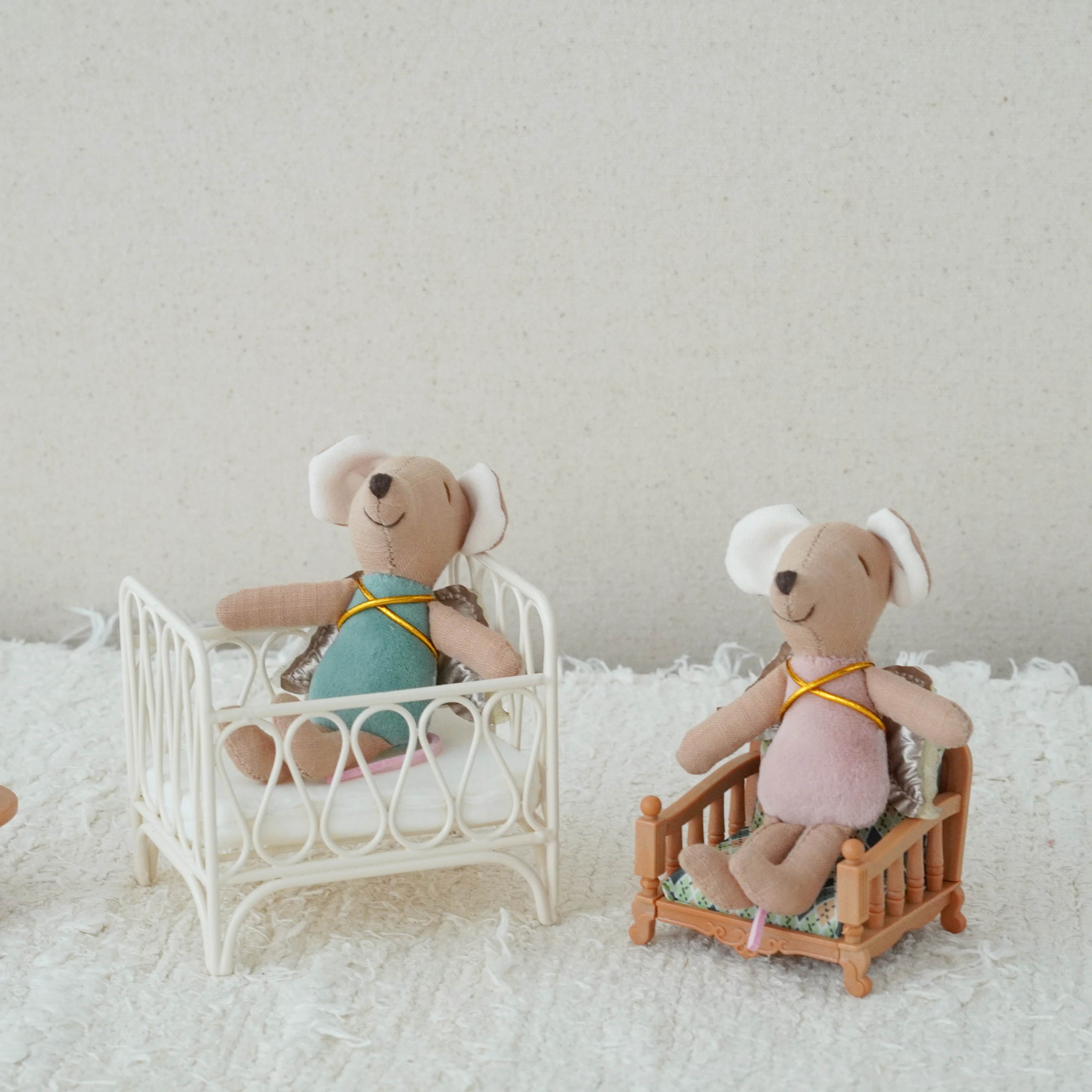 Adorable Winged Mouse Cloth Doll, INS Style Zodiac Gift - Mini Plush Puppet for Baby Shower/Party Decor