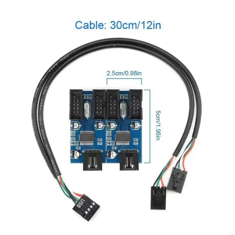 Q84a expanda seus recursos USB 9pin multiplicador cabeçalho placas 9pin 9pin splitter USB SPLITTER EASO Gerenciamento
