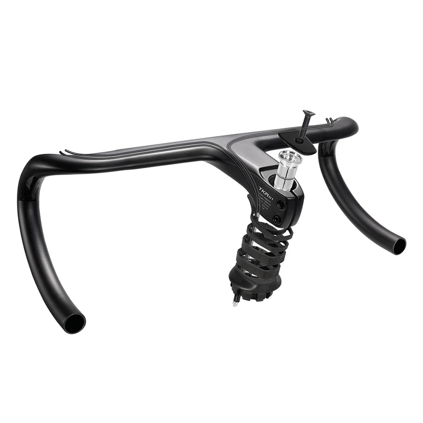 TOSEEK TKR01 OEM Road Bike Full Internal Cable Routing Bicycle Handlebar Carbon Integrated Handlebar Cycling Parts
