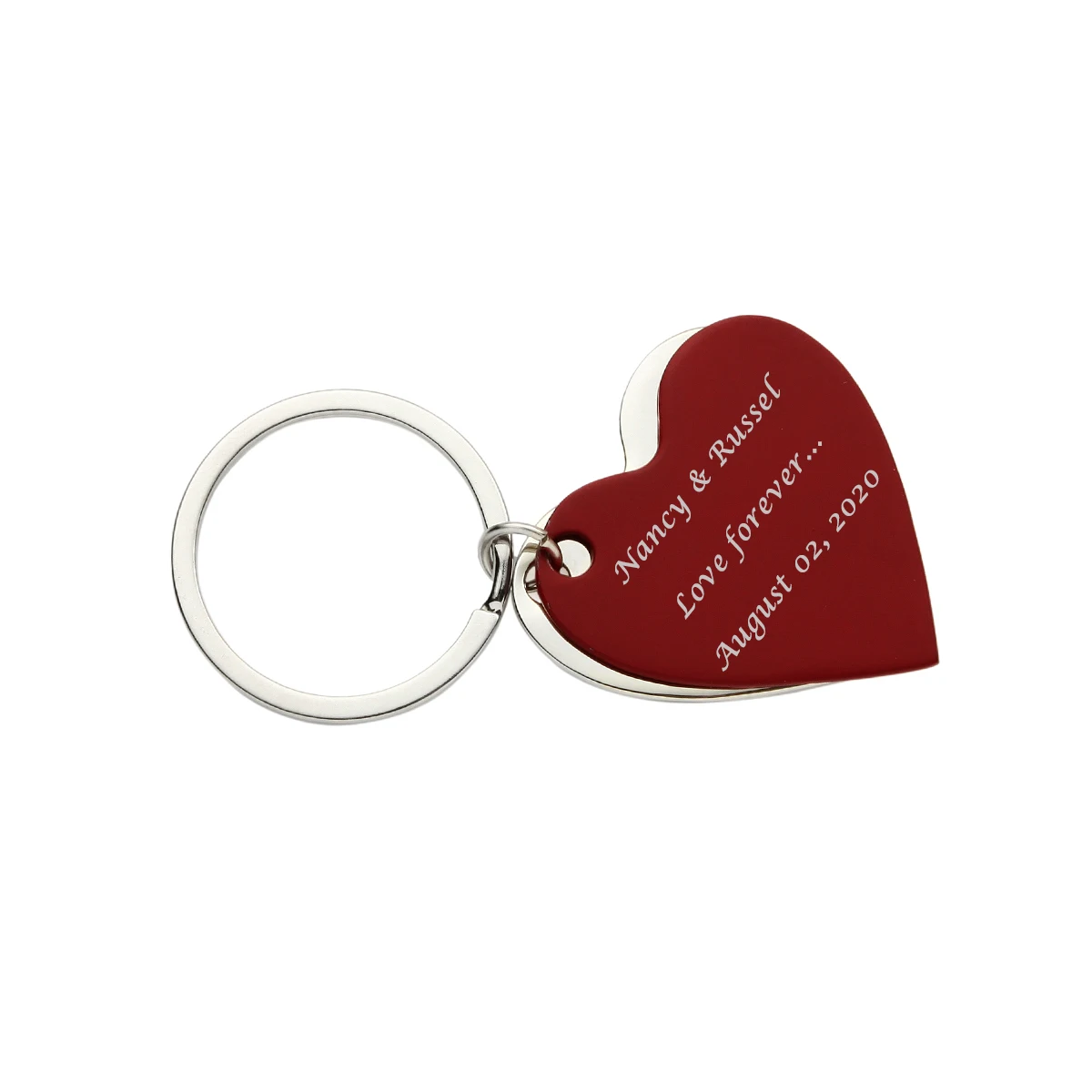 50Pcs Personalized Layered Heart Keychain Party Gift Custom Wedding Engagement Anniversary Return Favor For Guests