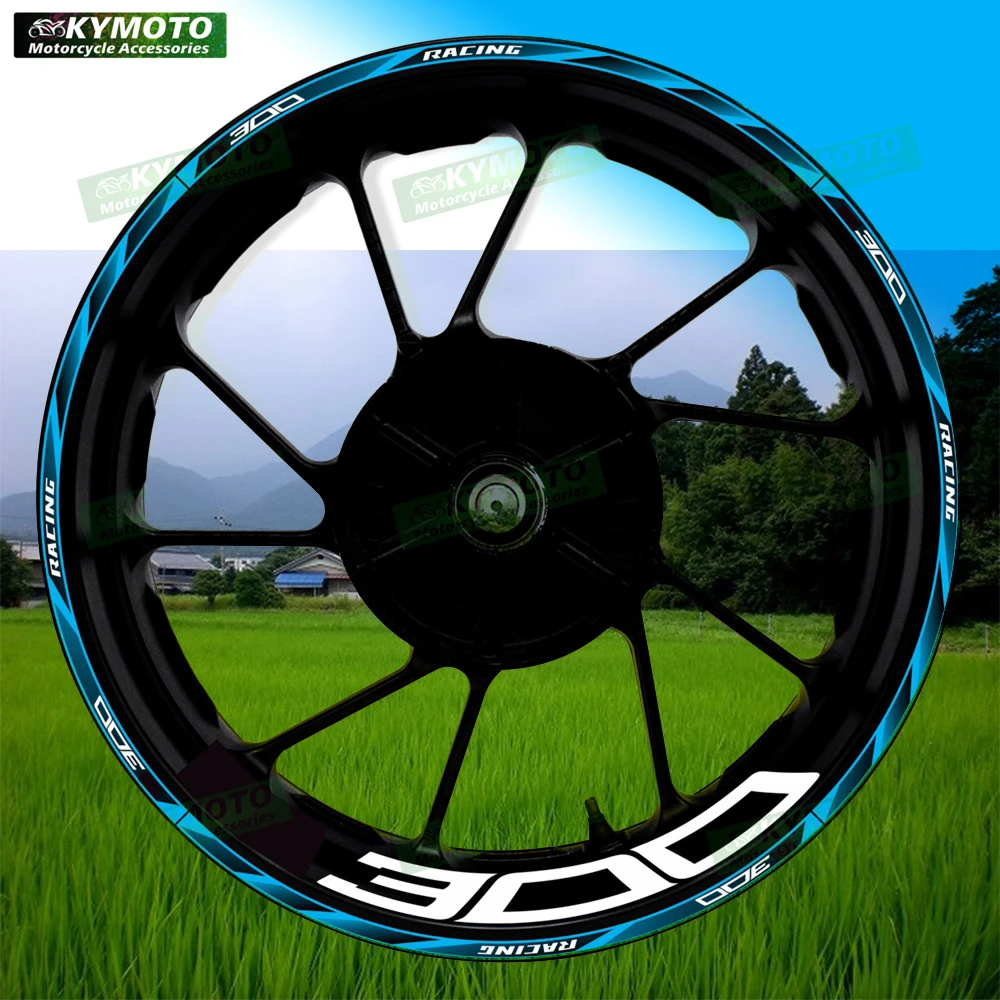 

Аксессуары для мотоциклов Z300 Z 300, 17-дюймовые наклейки на передние и задние колеса, модифицированные водонепроницаемые светоотражающие наклейки на обод колеса