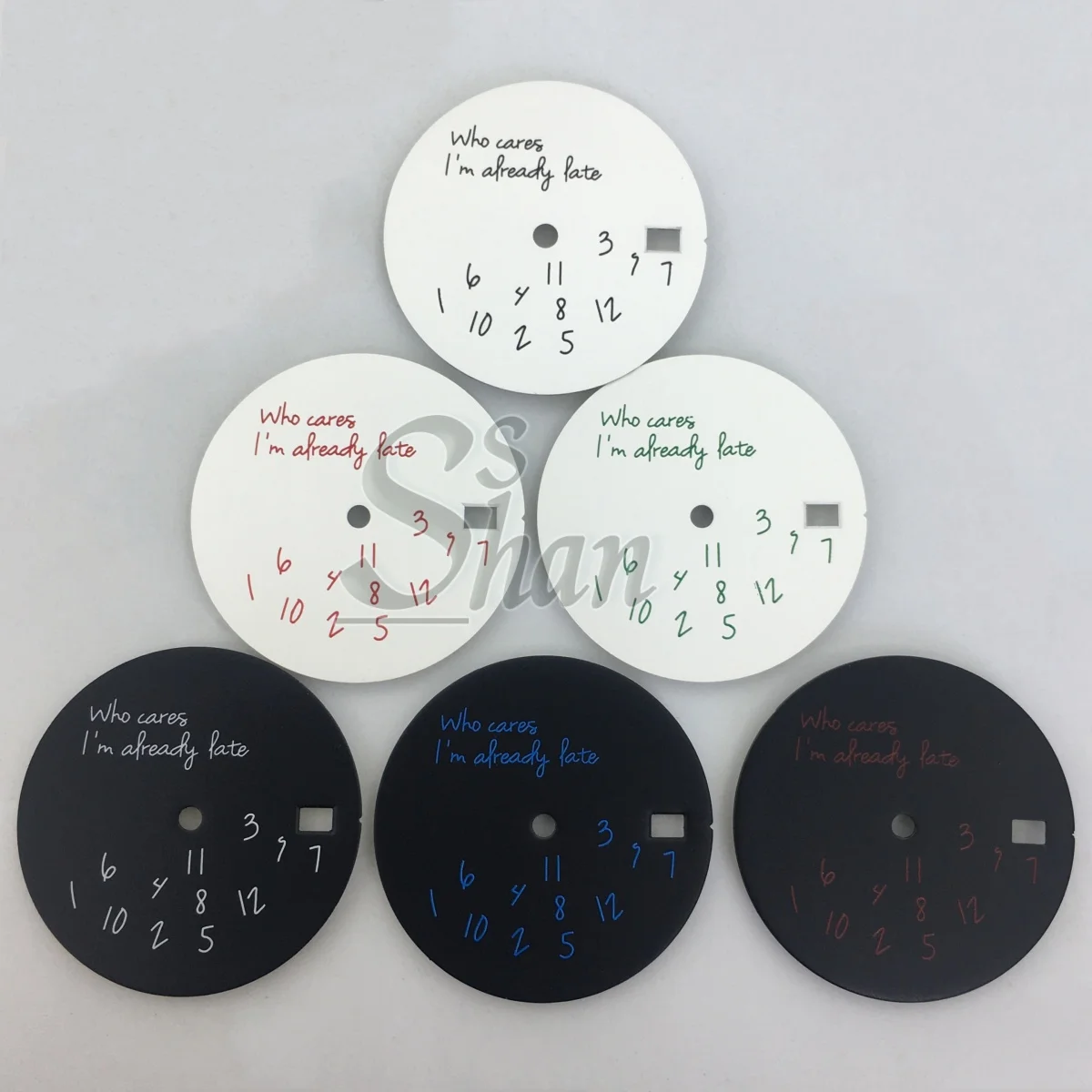 Arabische Ziffer 29 mm Zifferblatt „Wer kümmert sich, dass ich schon spät bin“ Ersetzen Sie das Zubehör in Verbindung mit den NH35-NH36-Uhrwerken