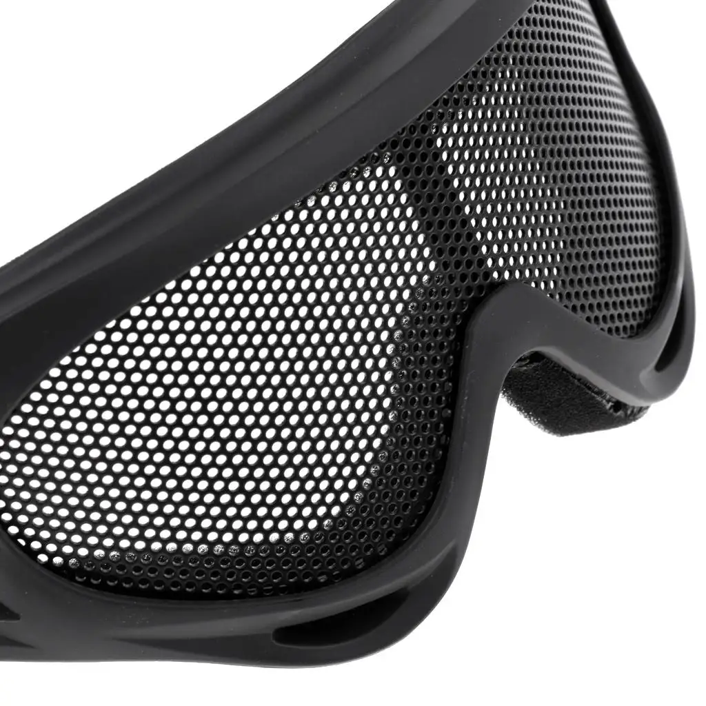 Gafas ajustables de malla metálica con correa ajustable para disparar,