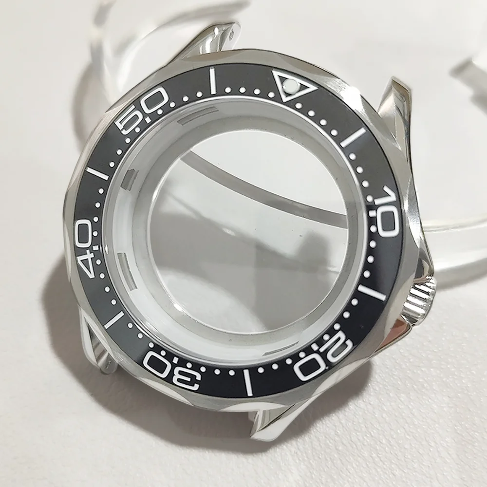 

NH35 42mm Watch High-quality Silvery Case Sapphire Glass Men's watches Fits NH35 movement Watch Fits 20mm Watch strap Part