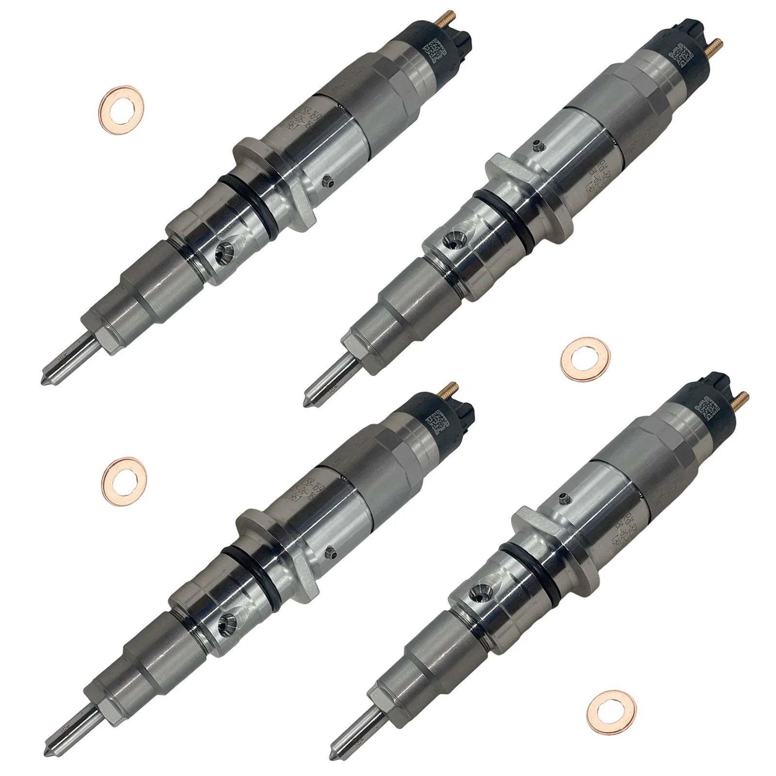 4PCS Fuel Injectors 0986435597 Fits for ATLAS Copco Dynapac CC424HF CC524HF CC624HF CC722.CP274