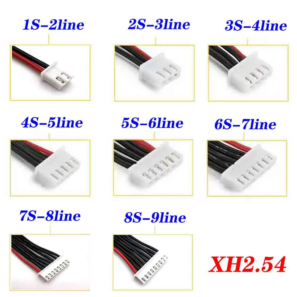 150mm /Silicone wire balanced charger plug / XH2.54 plug 2s/3s/4s/5s/6s/7s/8s DIY special plug for lithium battery