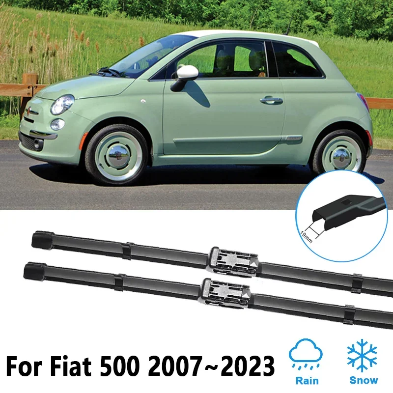 

Передние щетки стеклоочистителя для FIAT 500 2007~2023 2010 2015 2018, резиновые щетки для очистки лобового стекла, запасные части, автоаксессуары