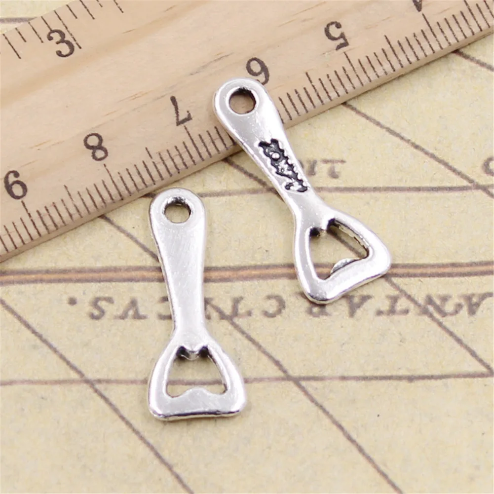20pcs 27*11MM Beer Wine Corkscrew Bottle Opener Charms Tibetan Style Pendants for DIY Handmade Jewelry Making Findings EF4362
