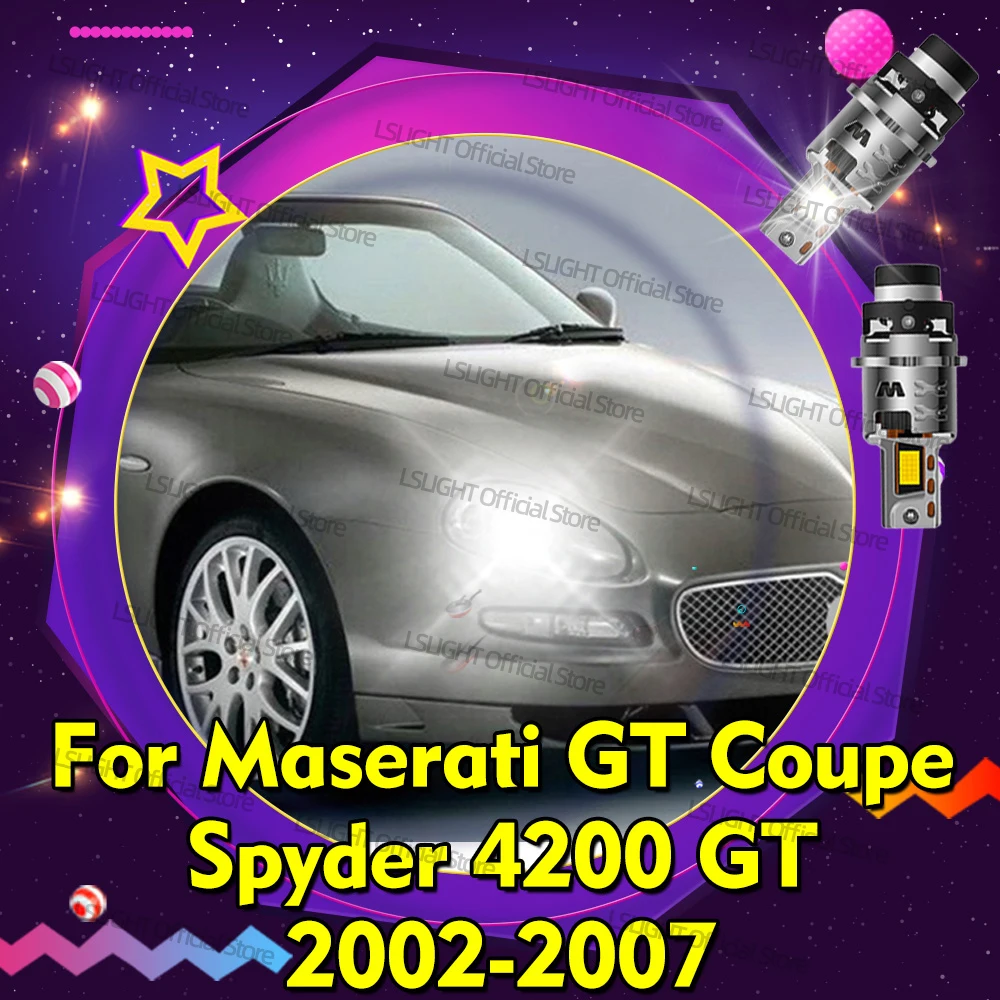 

2Pcs LED Headlights D2S D2R HID 1:1 Head Lamps 6000K 30000LM For Maserati GT Coupe Spyder 4200 GT 2002-2007 2006 2005 2004 2003