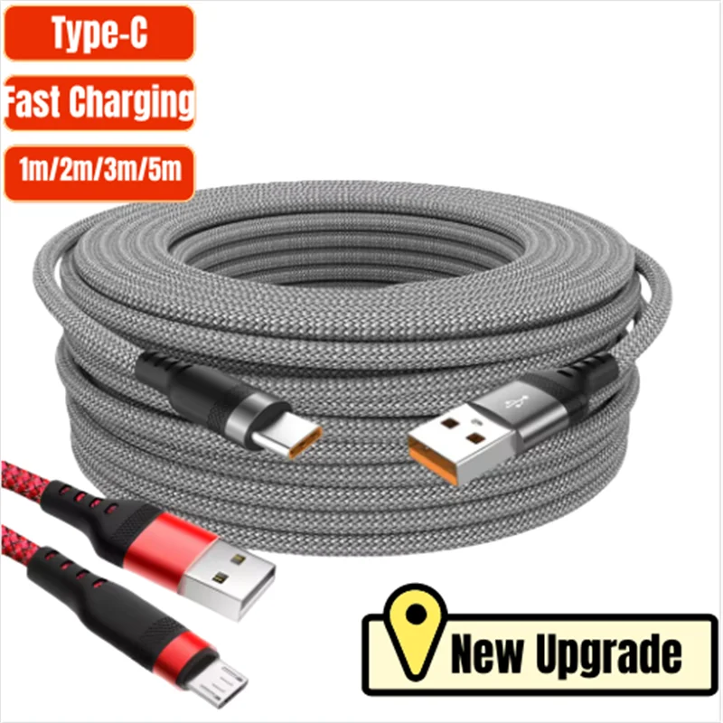 

Универсальный 6A USB C кабель для быстрой зарядки для iPhone Samsung Huawei Xiaomi Oneplus 1/2/3/5M Качественный шнур для передачи данных типа C