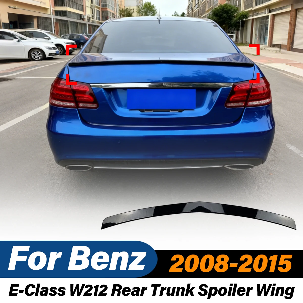 

Для Benz E-Class W212 2008 2009 2010 2011 2012 2013 2014 2015 автомобильный задний спойлер багажника, крыло ABS, сплиттер, комплект модификации кузова