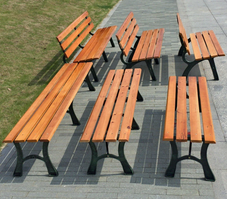 

Outdoor solid wood chairs, benches, corrosion-resistant wood, economical rural benches, balconies, leisure benches