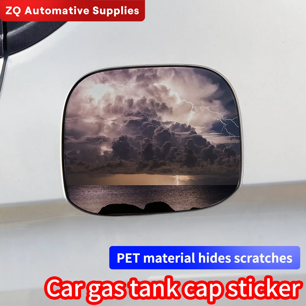 

Lightning Car Sticker Refueling Cap Fuel Tank Cap Cover Waterproof Sunscreen Sticker Decoration Car Body Stickers Accessories