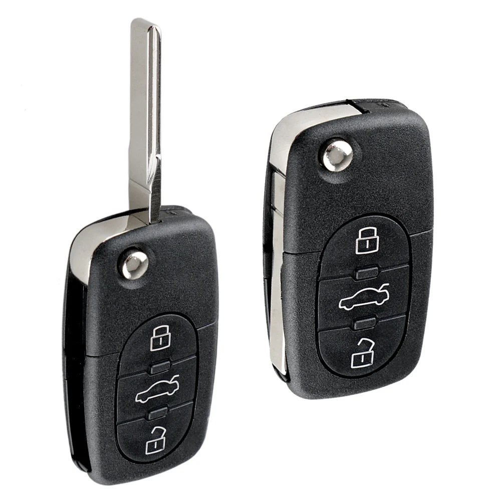 

Car Key Shell Three-Button Remote Control for Audi A2 A3 A4 A6 A8 Tt 1994-2004 Car Folding Remote Flip Key Shell