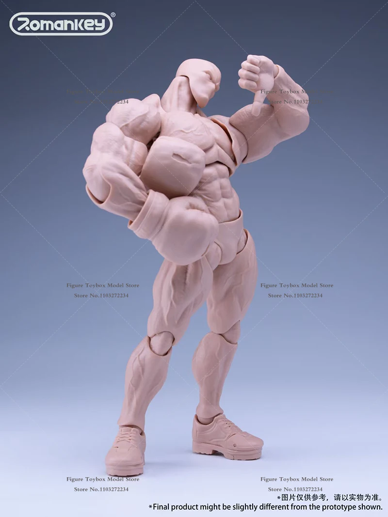 Romankey x cow ums003 1/12 grande cara muscular corpo super flexível 18cm de altura modelo brinquedos para 6 "figura ação cosplay coleção