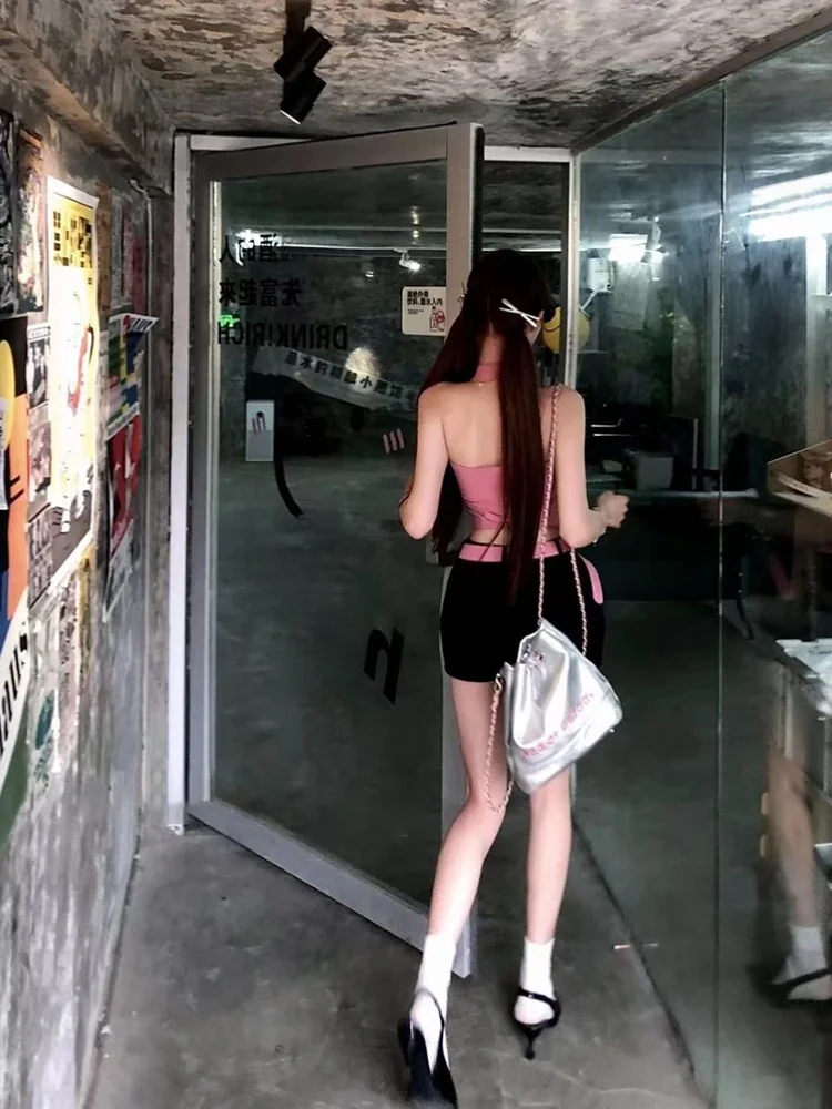 

Strive Sweet And Spicy Bal Ne Hanging Vest Women Summer Pure Desire Slim Fit Skirt Set plus Size Faion Korean Sle