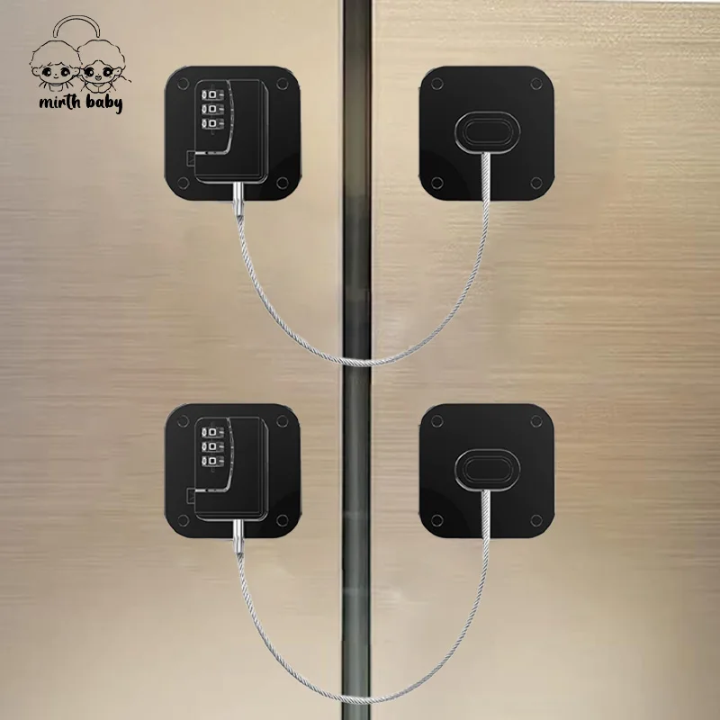 Fridge Lock,Refrigerator Locks,Freezer Lock with Key for Child Safety,Locks to Lock Fridge and Cabinets  marking children's wind