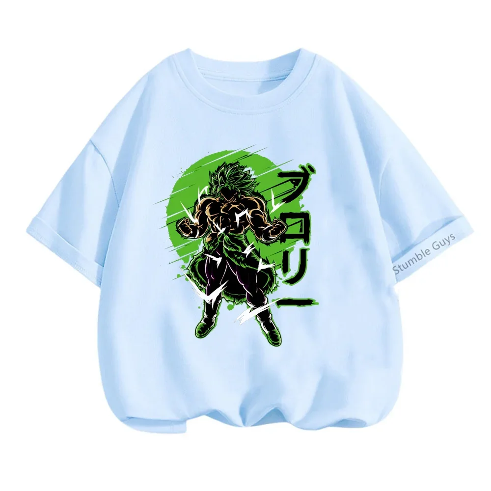 New 3-14 Years Kids Anime Clothes Summer Dragon Ball Tshirt Cartoon Teen T-shirt For Boys Girls Clothing Children Short Sleeves