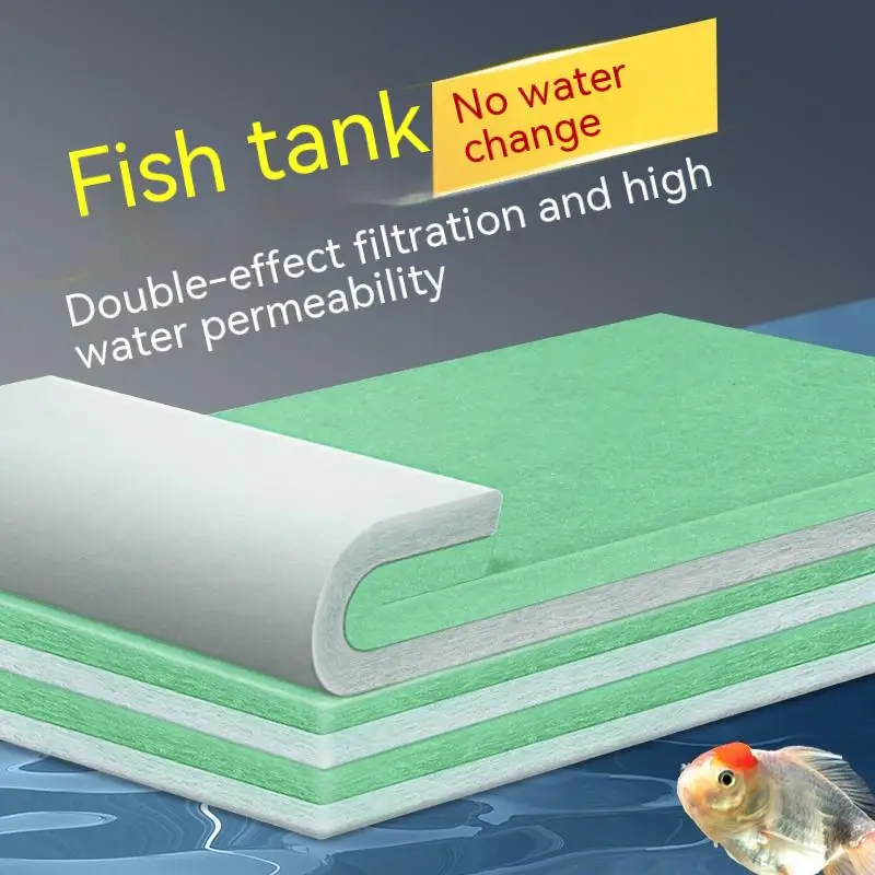 Aquarium Filter Cotton Special High-Density Biochemical Green and White Filter Water Purification Cotton Thickened Material